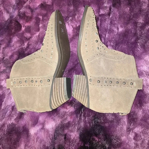 SAM EDELMAN Brian Star Studded Ankle Boots Suede Size 6 - Picture 7 of 13